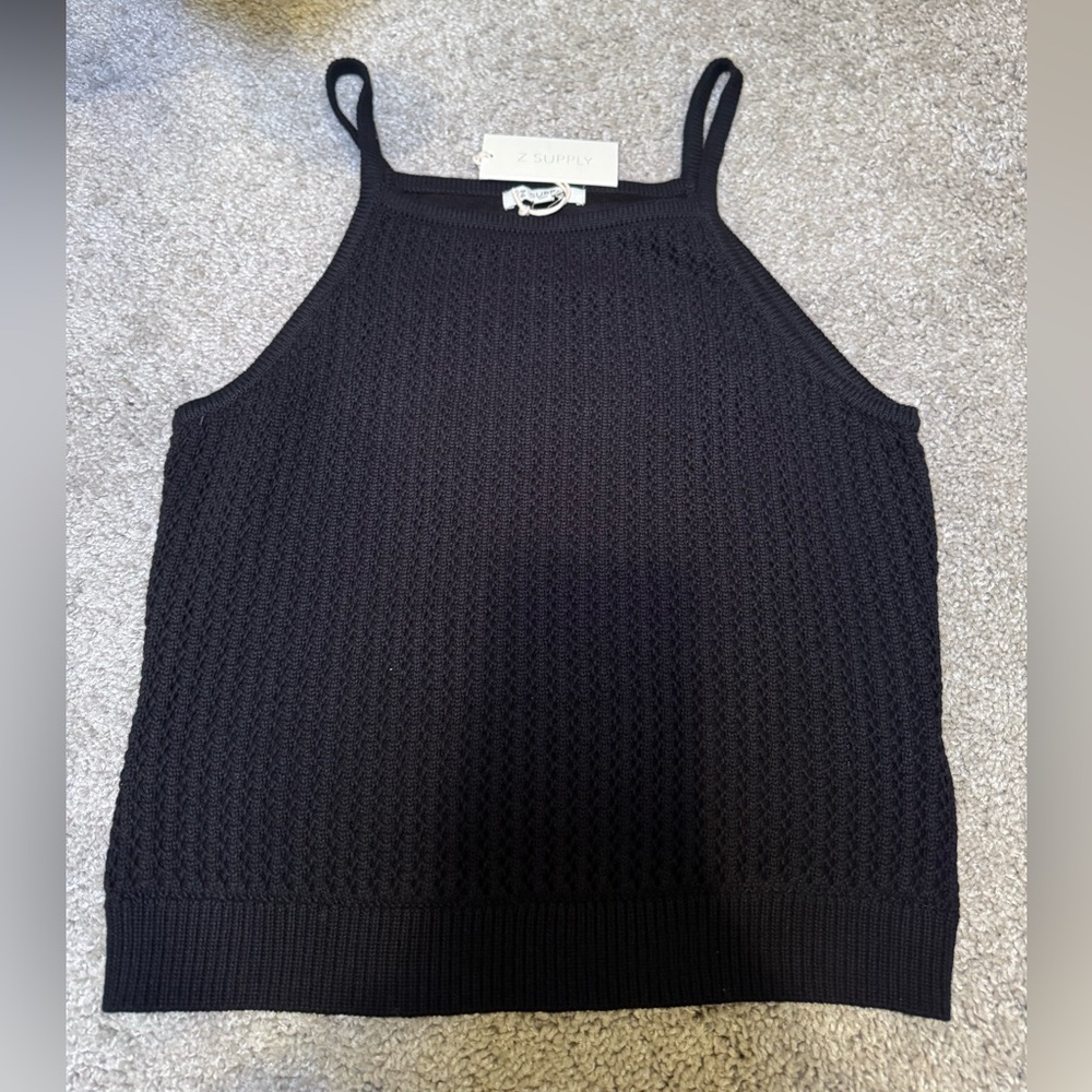 Z Supply Black Knit Tank Top